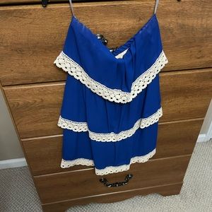 Blue Strapless Dress